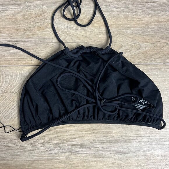 NWT Rachel Pally Tahoe Halter Bikini Swim Top Black Small‎ - Picture 4 of 6
